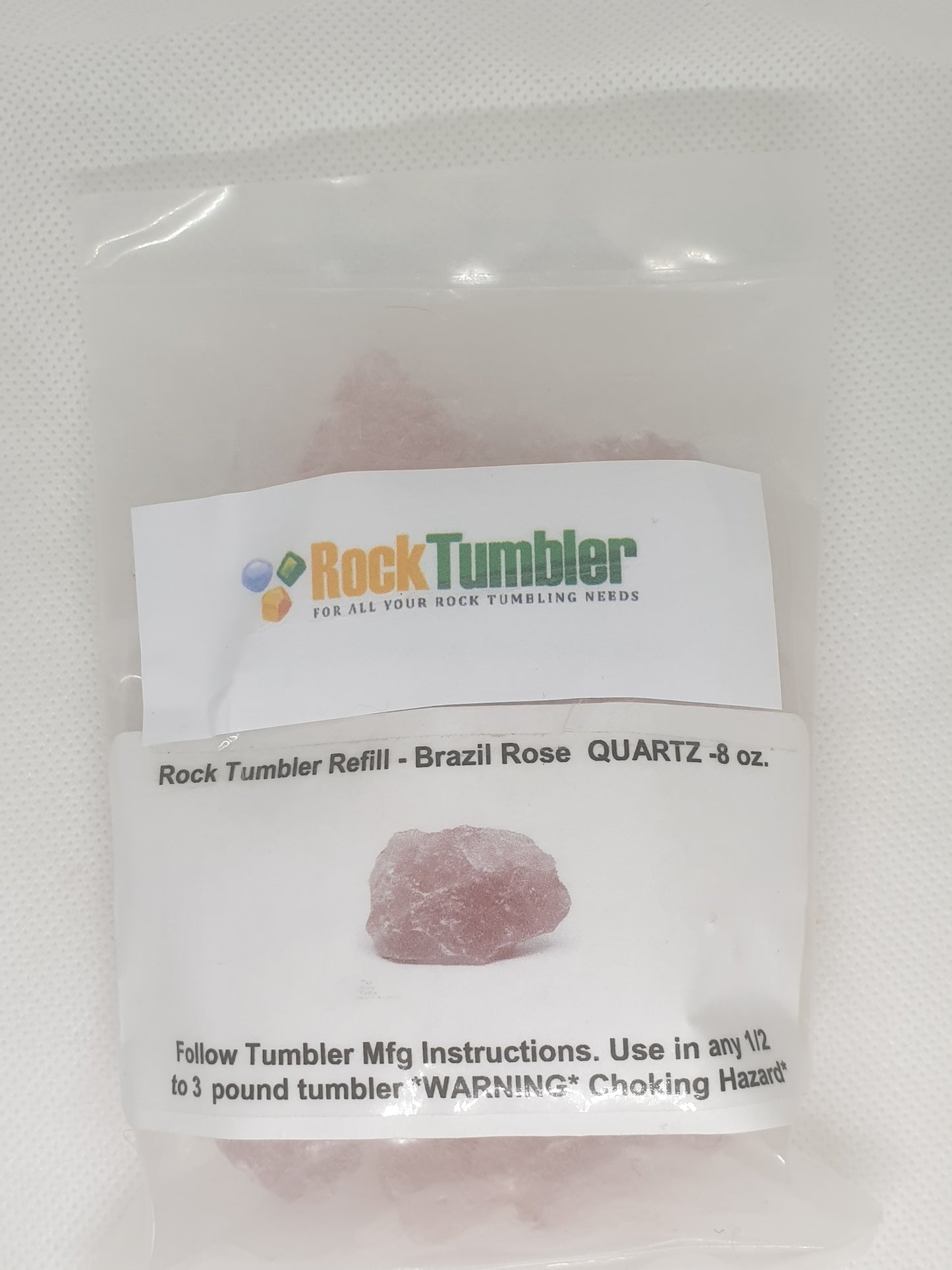 Brazil Rose Rock Tumbler Refill QUARTZ 8OZ