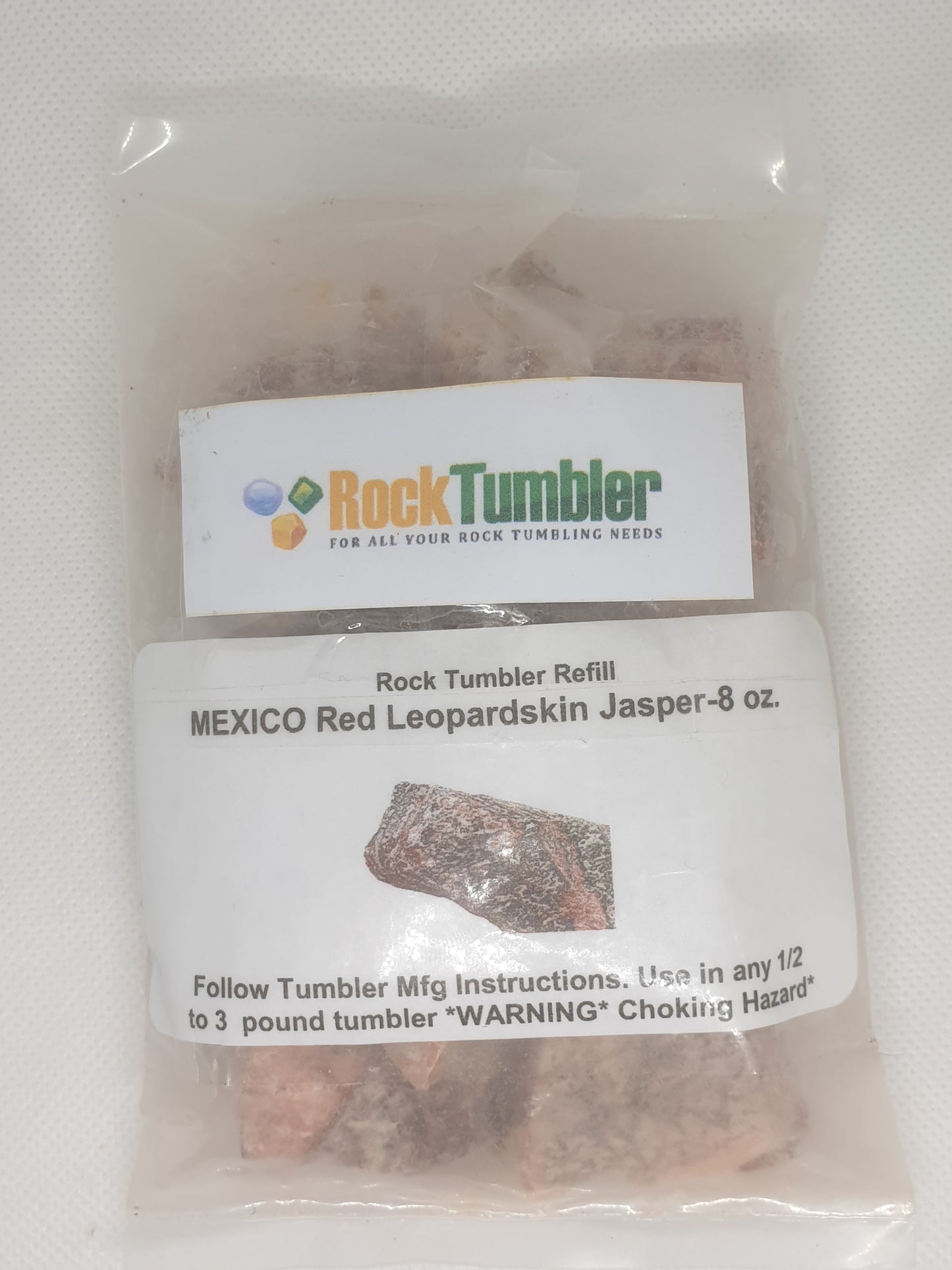 Mexico Red Leopardskin Jasper 8OZ Rock Tumbler Refill