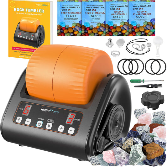 NATIONAL GEOGRAPHIC Starter Rock Tumbler Kit - Rock Polisher for Kids and  Adults, Complete Rock Tumbler Kit, Durable Leak-Proof Tumbler, Rocks, Grit