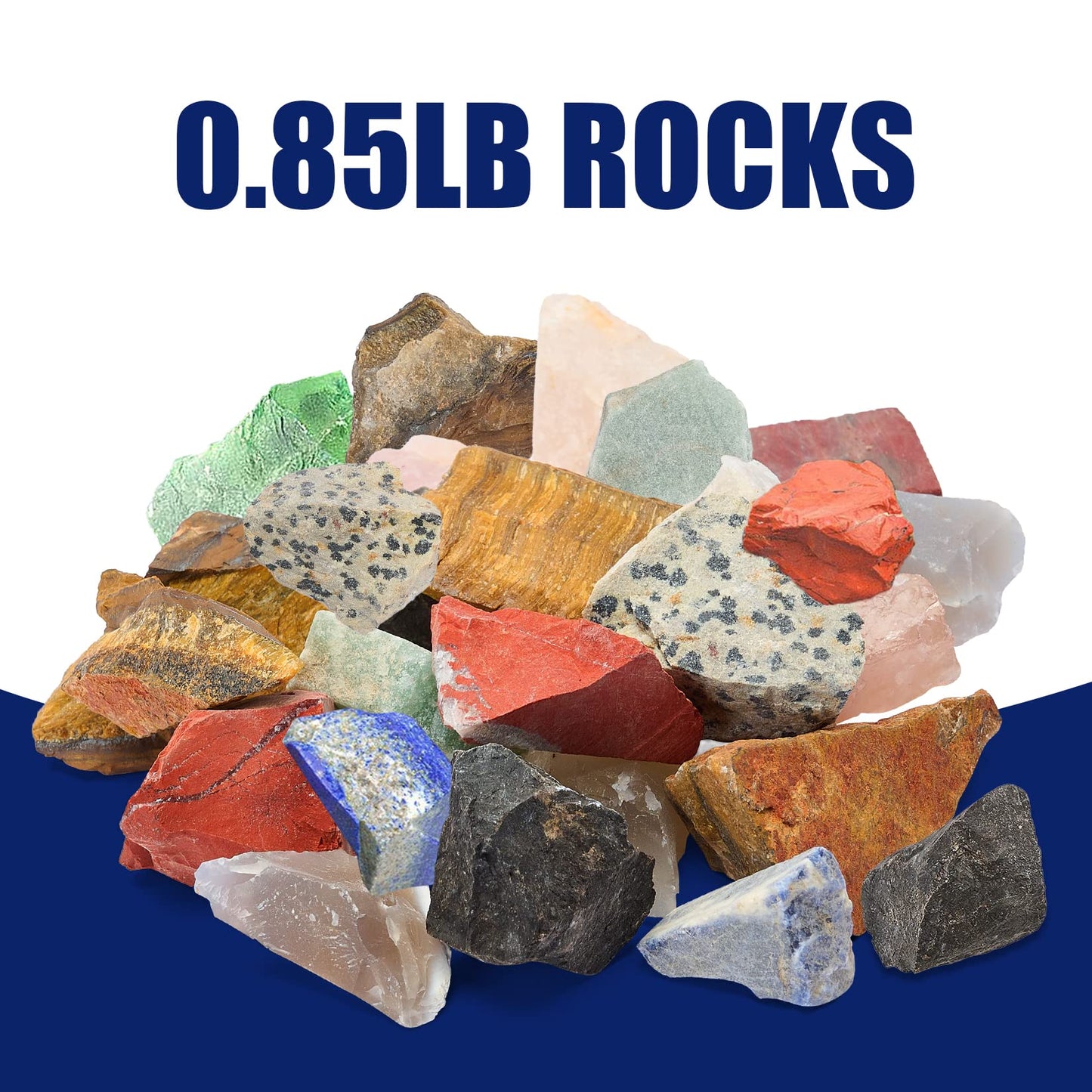 Rocks Tumbler Refill Rocks and Gems 400 Grams Raw Mix Stones 9 Varieties !