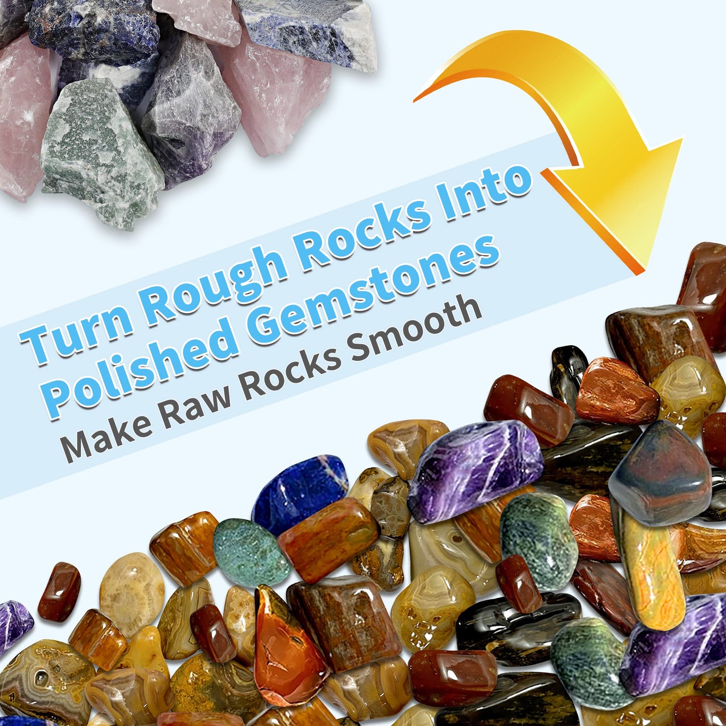 Rock Tumbler Polishing Filler Grit Ceramic Media Kit, 4 Pounds !